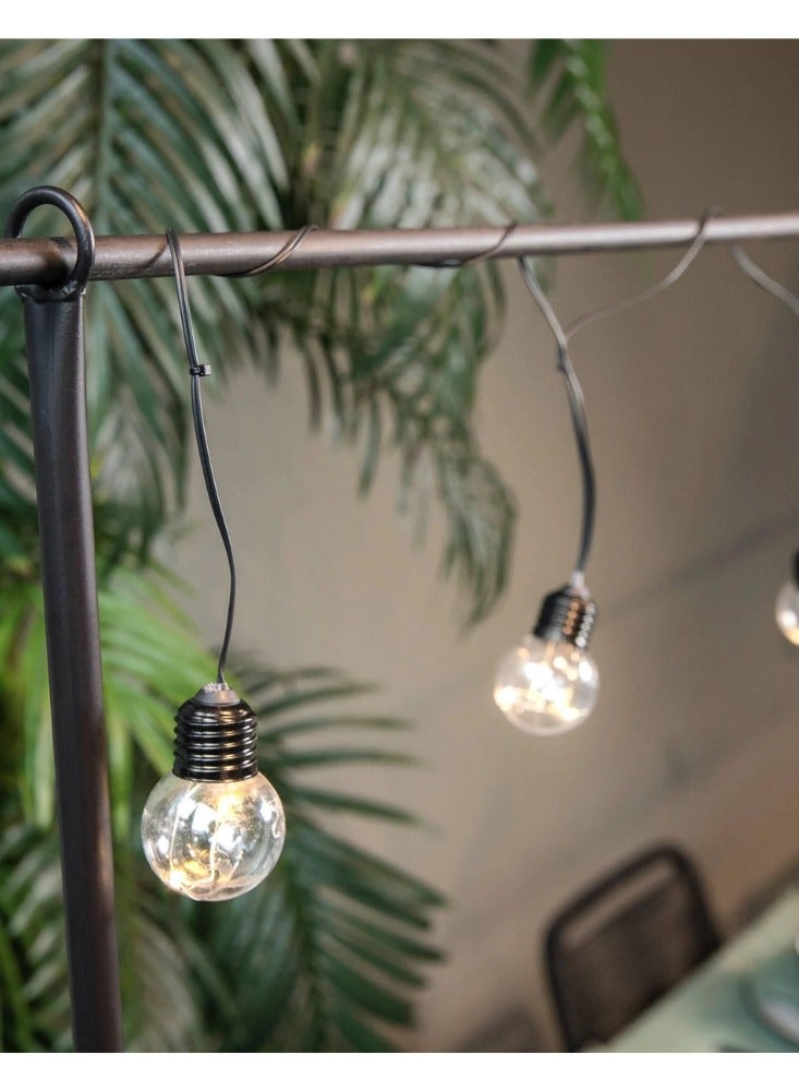 Suncoast Table Hanger Lights Black With 10 Warm Led Bulbs 