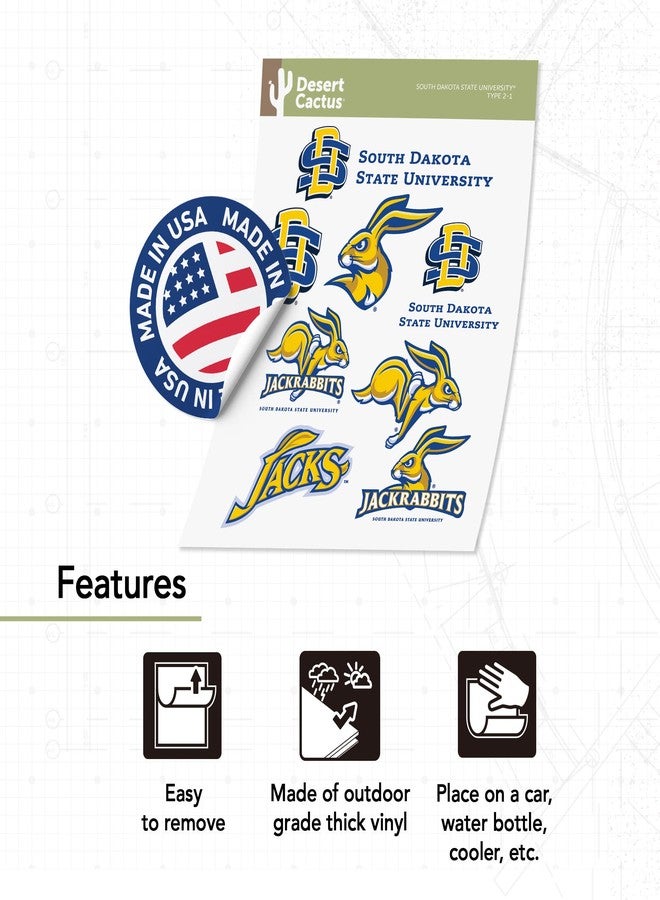 Desert Cactus South Dakota State University Sticker SDA Sticker Vinyl Decals Laptop Water Bottle Car Scrapbook Sheet T2 (Type 2) - Image 4