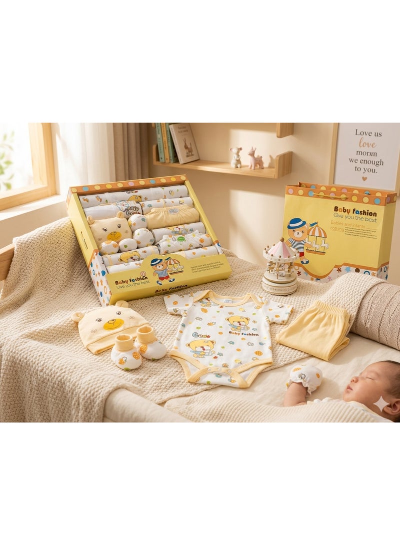MiniMe 17-Piece Newborn Unisex Clothing Set | Multi-Color Cotton & Polyester Blend | Includes Thick & Thin Options | Soft, Breathable & Easy Wash | All-Season Baby Wear | Essential Baby Gift Set | 0-24 Months - Image 3