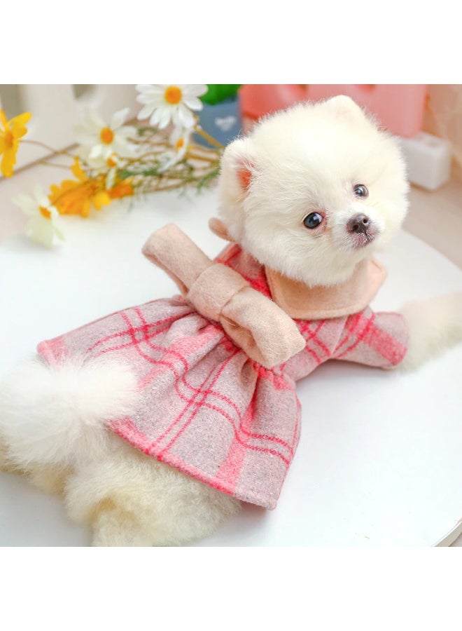Sweet Cathy Pet Cat Dog Dress Apparel Luxury Clothes Doll Collar Woolen Skirt Cute Clothing Costume - Image 4