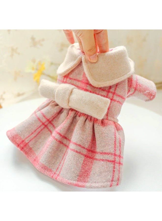 Sweet Cathy Pet Cat Dog Dress Apparel Luxury Clothes Doll Collar Woolen Skirt Cute Clothing Costume - Image 3