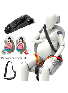 CMGTYYD CMGTYYD Pregnancy Car Seat Belt Adjuster, Maternity Car Belt Adjuster, Strong Metal Car Pregnant Belt for Expectant Mothers, Comfort & Safety to Protect Unborn Baby - Black  - Image 3