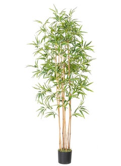 Zvezvia Artificial Bamboo Tree, Faux Bamboo Plant, Real Touch Technology, Artificial Plant with 7 Trunks, Ideal for Home Office Indoor Decoration  - Image 1