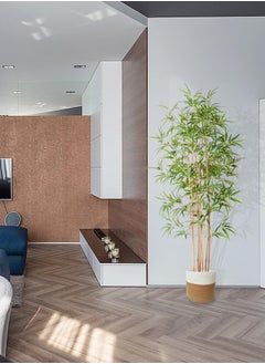 Zvezvia Artificial Bamboo Tree, Faux Bamboo Plant, Real Touch Technology, Artificial Plant with 7 Trunks, Ideal for Home Office Indoor Decoration  - Image 4