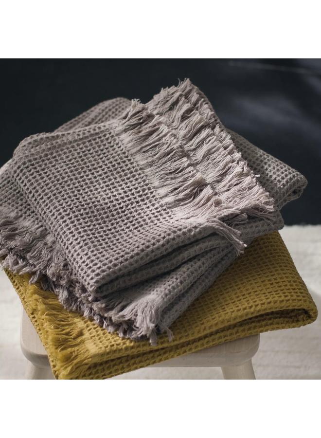 Bath sheet, light grey/brown, 100x150 cm  - Image 2