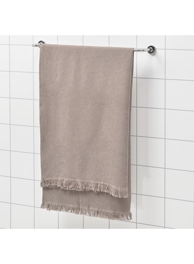 Bath sheet, light grey/brown, 100x150 cm  - Image 4