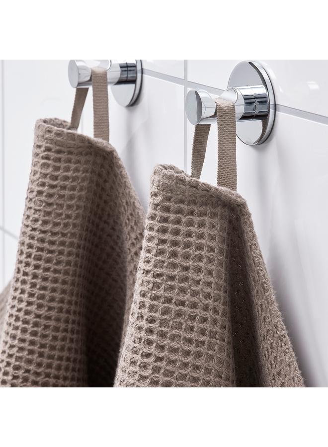 Bath sheet, light grey/brown, 100x150 cm  - Image 5