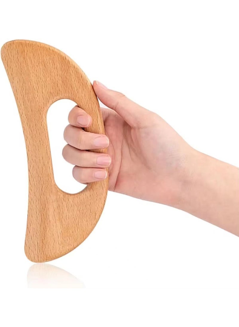 Wooden Gua Sha Tool Body Guasha Tool Lymphatic Drainage Massager Muscle Scraper Back Massage Tool Relieve Muscle Fatigue for Body Shaping,Muscle,Neck,Back - Image 2
