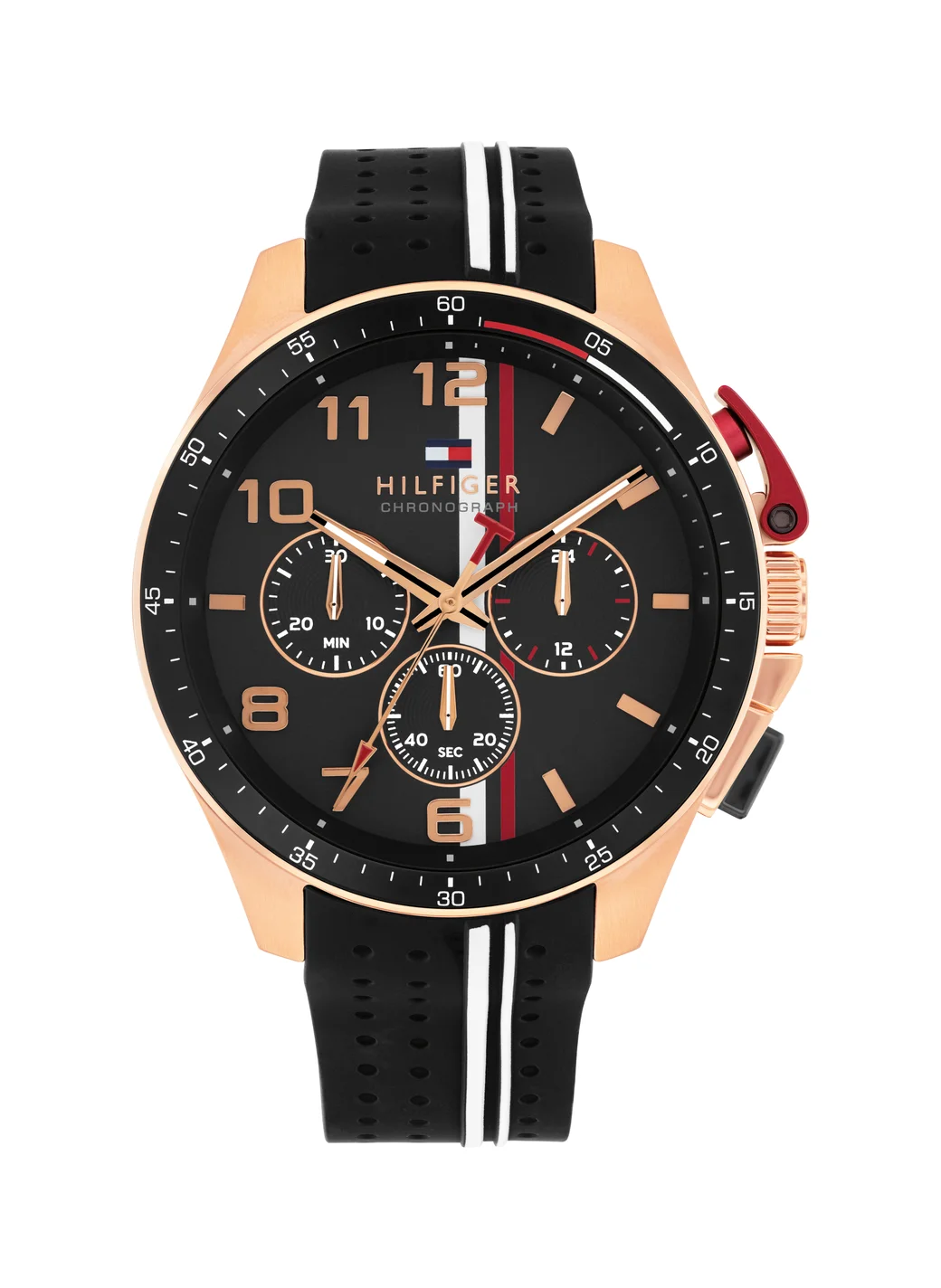 تومي هيلفيغر Multifunction Analog Pu Strap Watch