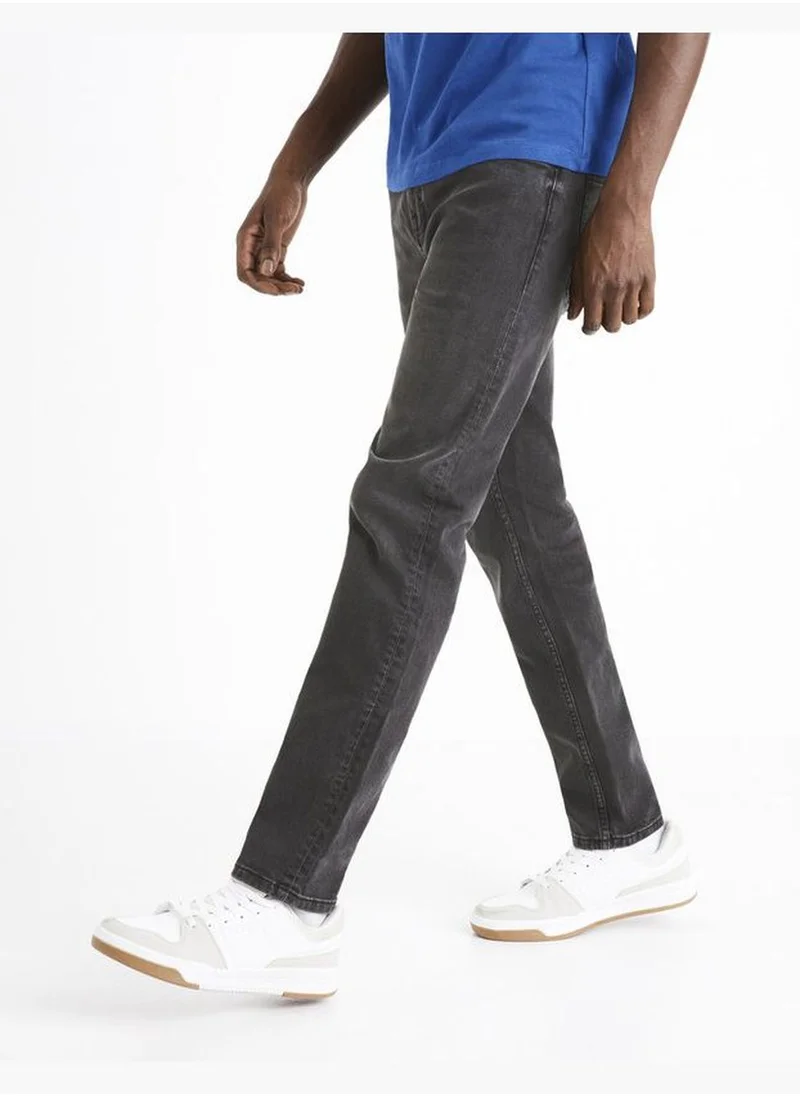 سيليو Celio Casual Straight Jeans - Grey