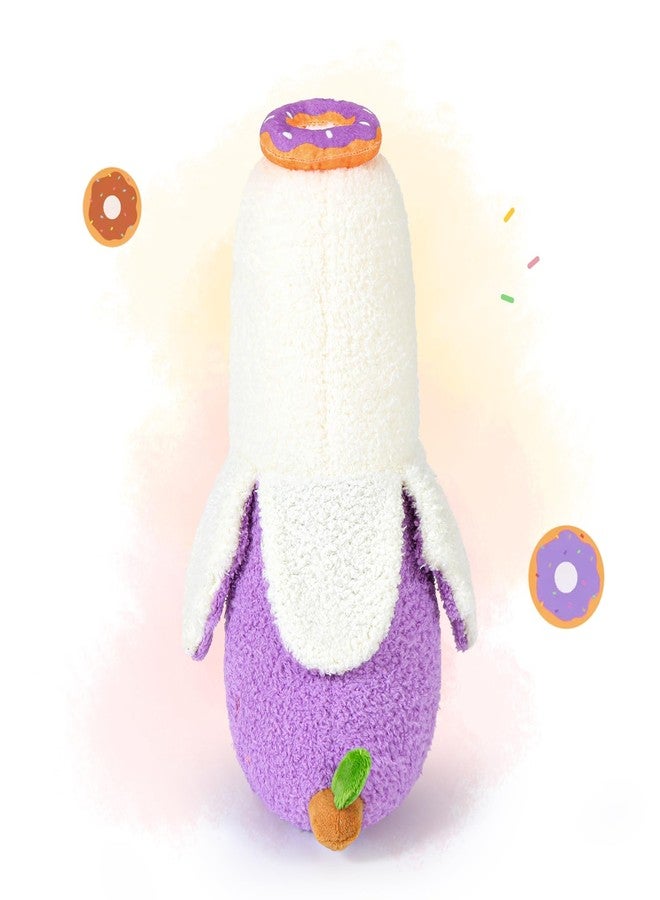 PEACH CAT Donut Banana Duck Plush Pillow with Candy Body Stuffed Animals Cute Dessert Plushies Toy Gifts for Kids Purple 12" - Image 5