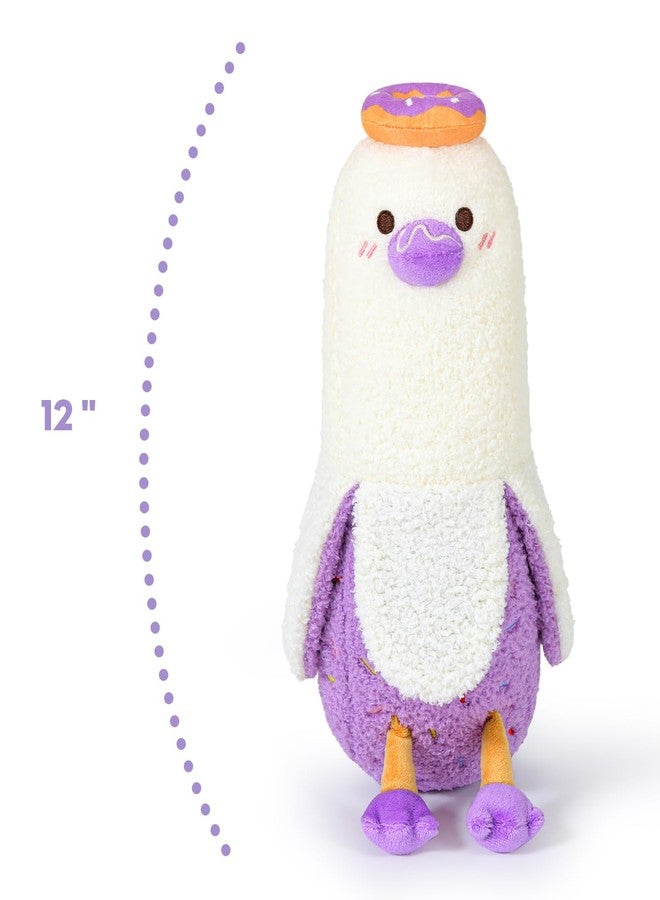 PEACH CAT Donut Banana Duck Plush Pillow with Candy Body Stuffed Animals Cute Dessert Plushies Toy Gifts for Kids Purple 12" - Image 2
