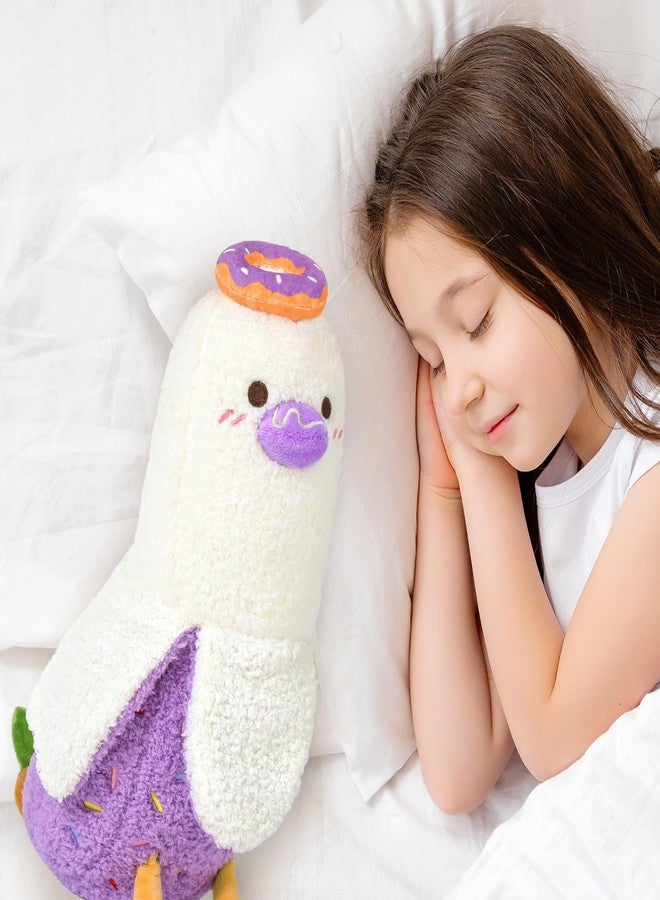 PEACH CAT Donut Banana Duck Plush Pillow with Candy Body Stuffed Animals Cute Dessert Plushies Toy Gifts for Kids Purple 12" - Image 4