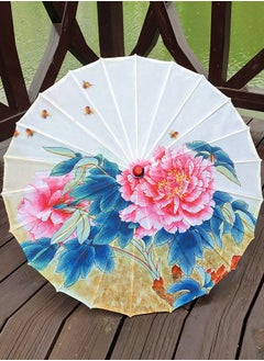 Al Aoyama 1pcs Japanese style Handmade Oiled Parasol Bamboo Silk Umbrella Art Classical Dance Umbrella for Wedding Parties Photography Costumes Cosplay Decoration and Other Events  - Image 1