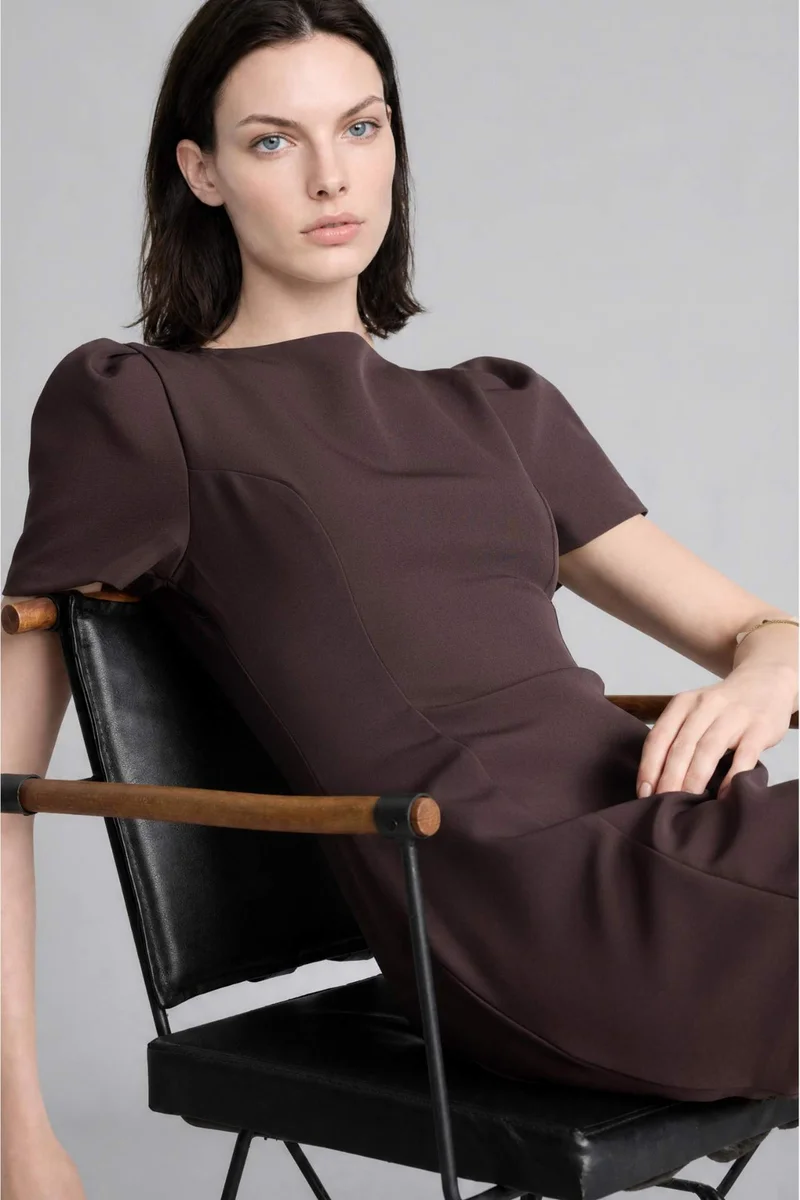 ديفاكتو Tippet Balloon Sleeves Mini Dress