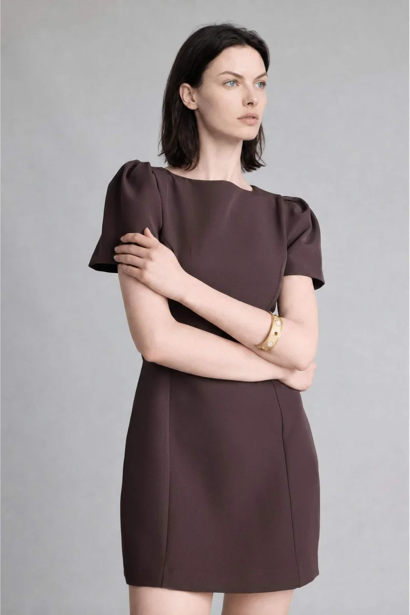 ديفاكتو Tippet Balloon Sleeves Mini Dress