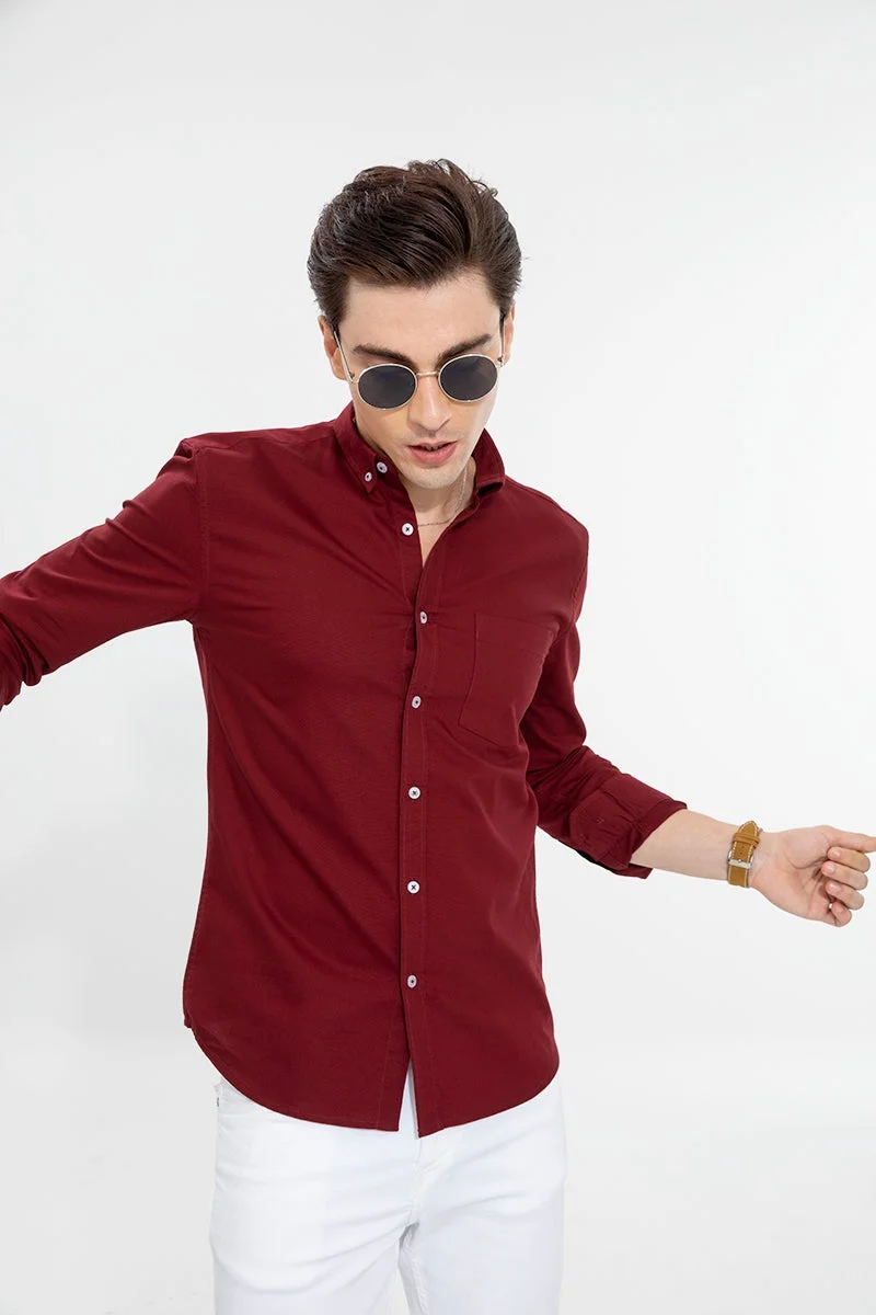 سنيتش قميص ماروني ناعم