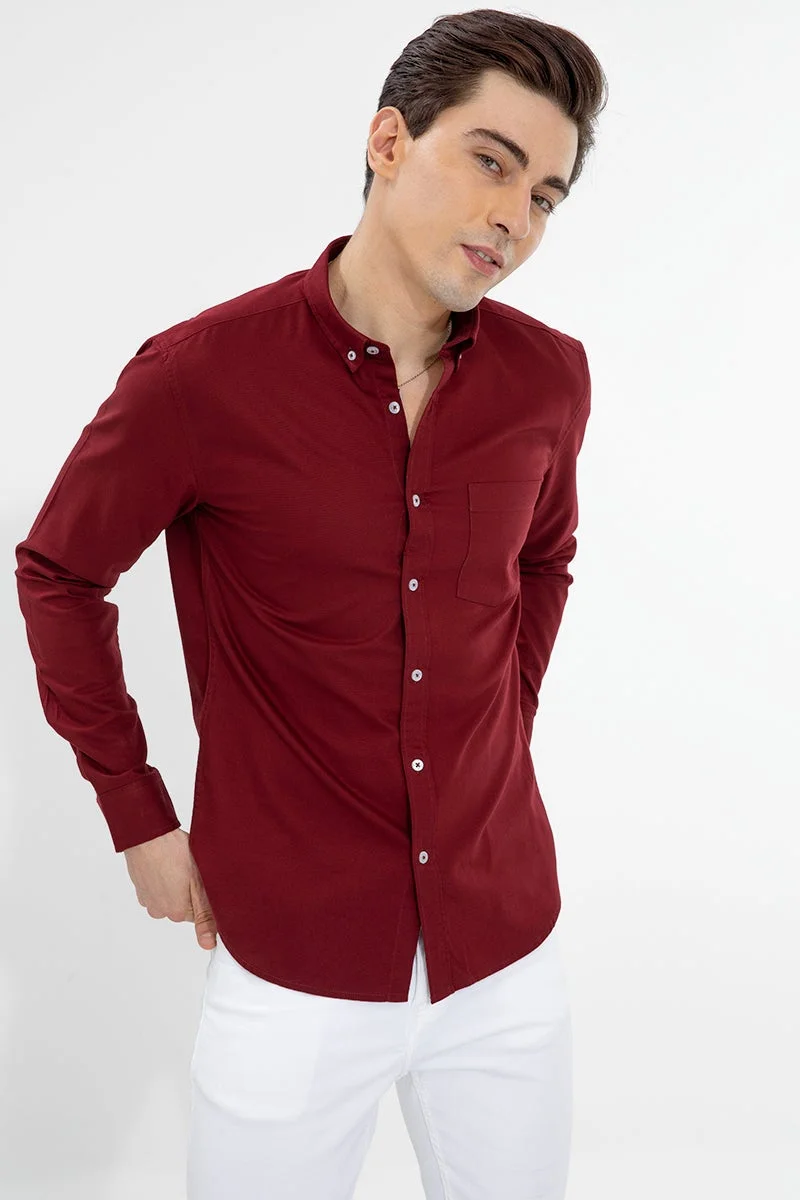 SNITCH Soft-Hue Maroon Shirt