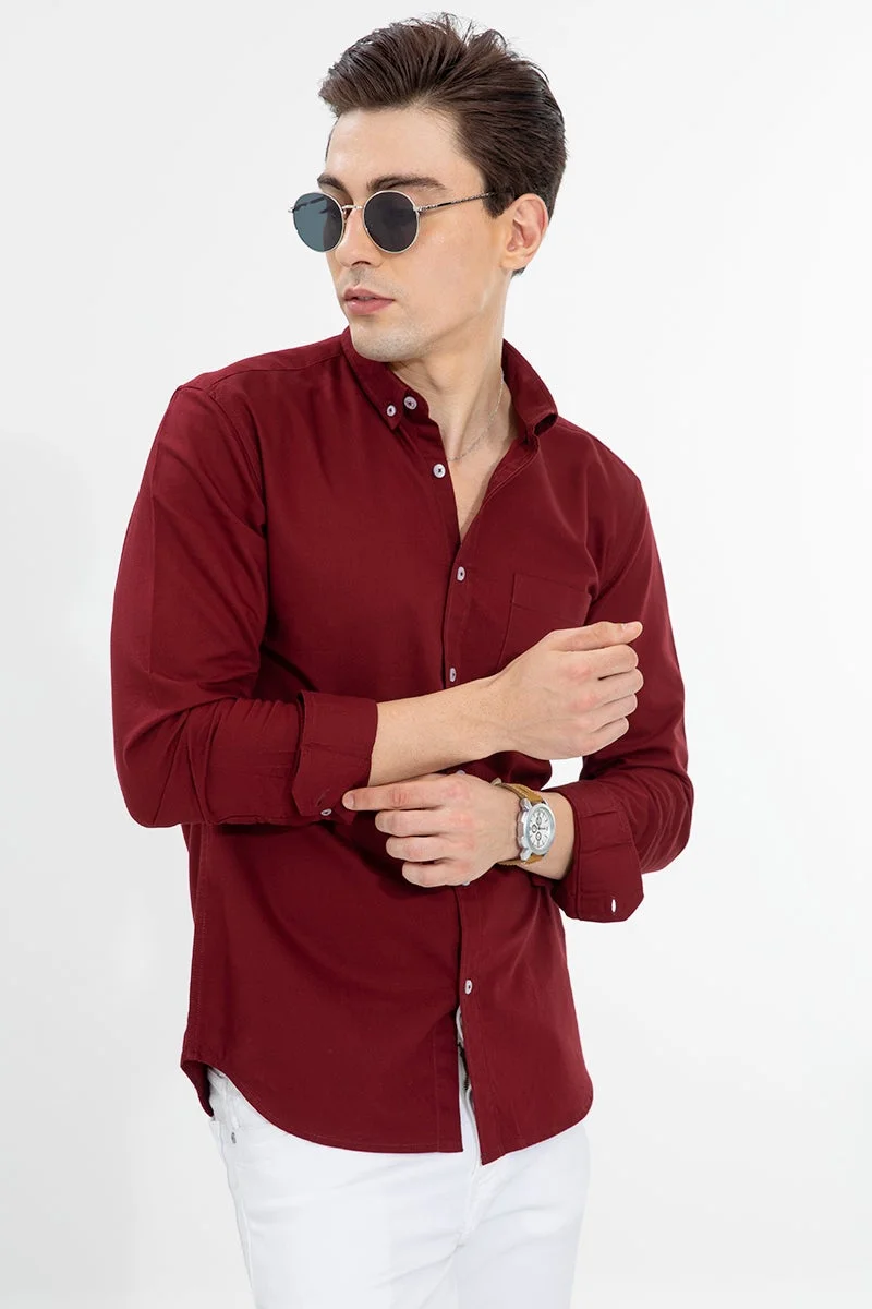 SNITCH Soft-Hue Maroon Shirt