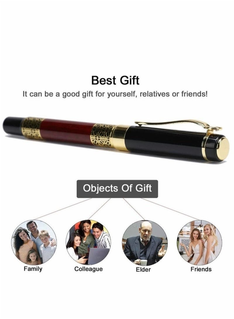 Generic Expert Ballpoint Pen Black with Chrome Trim Luxury, Line 0.5mm Tip Come 2 Pieces Ink Refill, Nice BallPens Classy Gift Box for Student, Executive, Office (Classic Black)  - Image 5