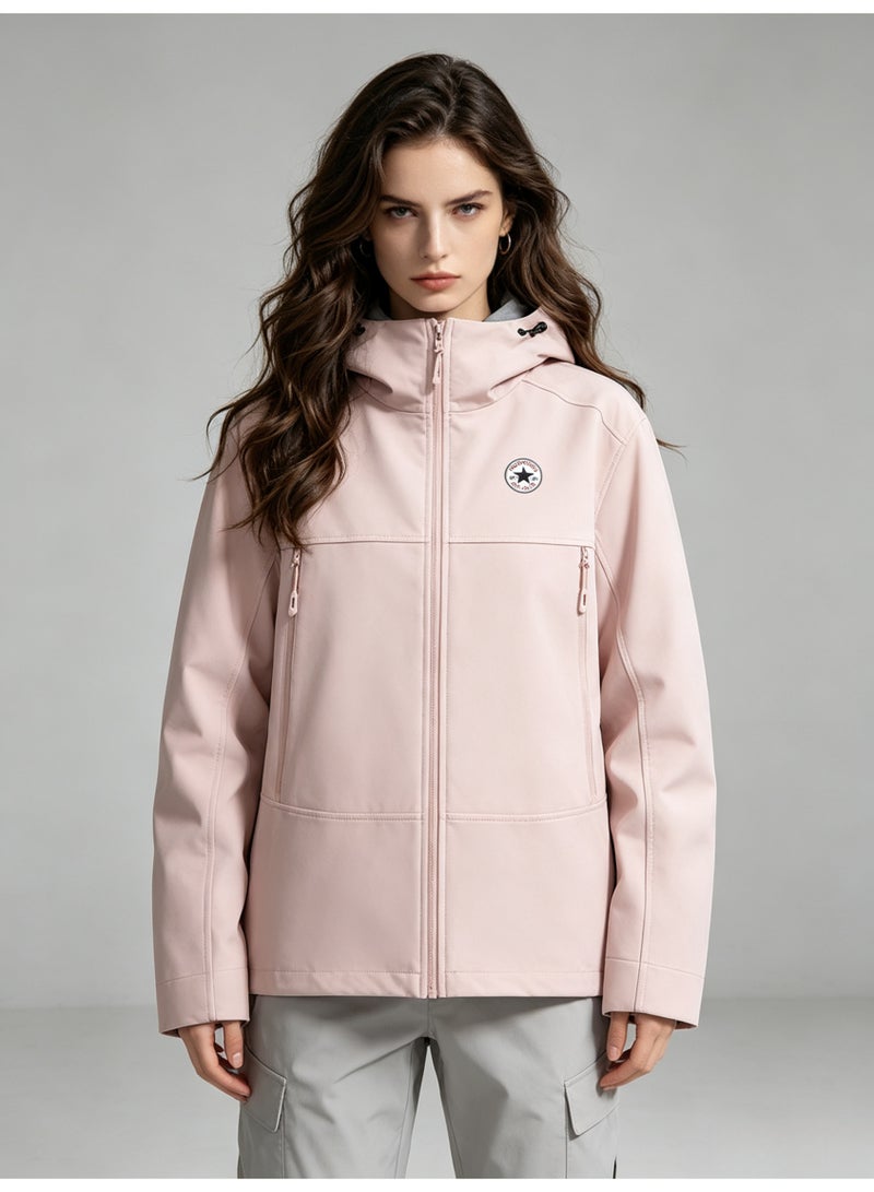 كونفرس Converse men's and women's hooded windproof and waterproof jacket - Image 1