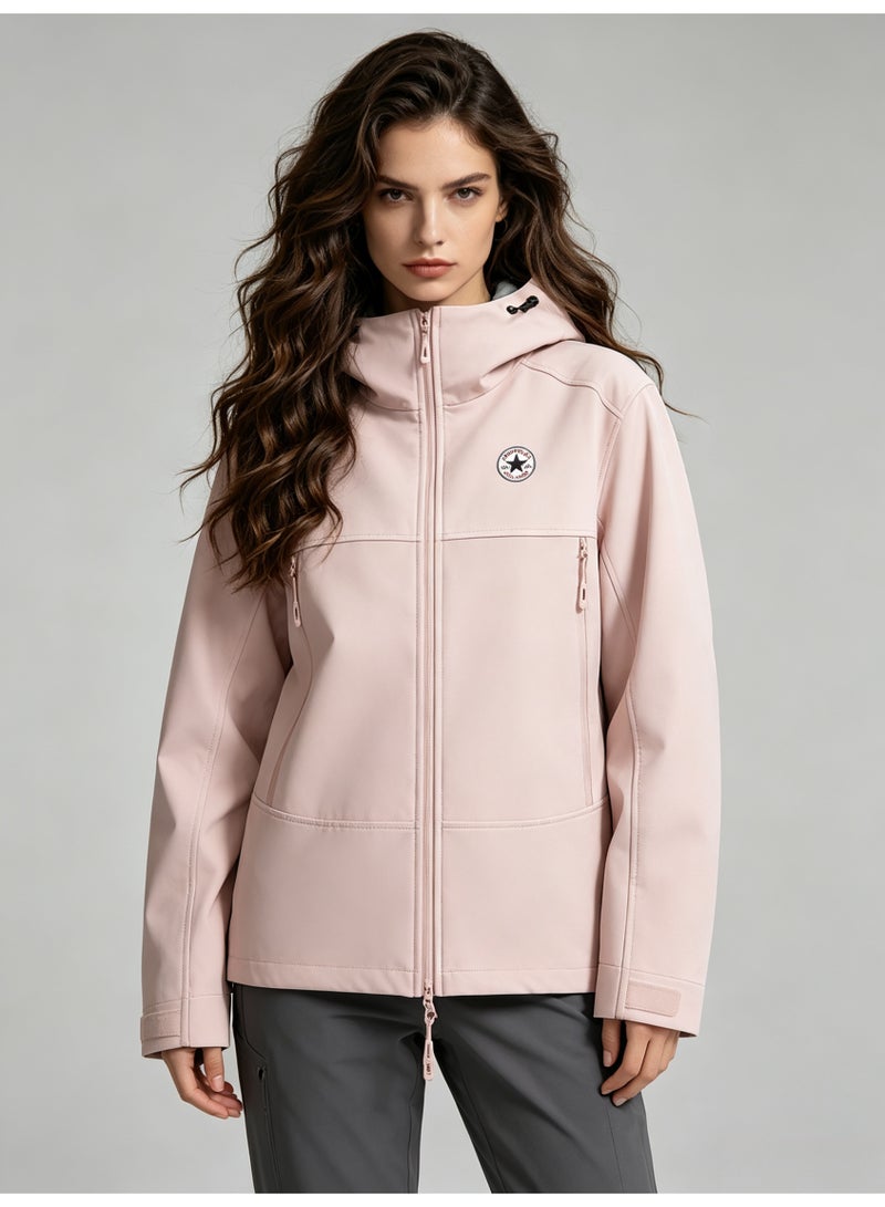 كونفرس Converse men's and women's hooded windproof and waterproof jacket - Image 5