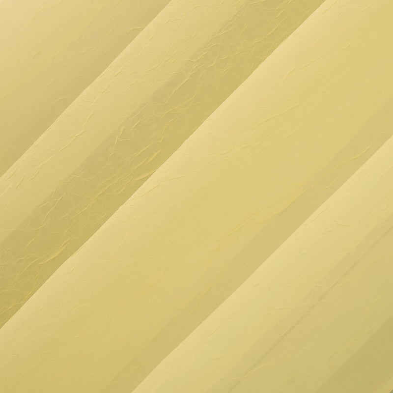 No. 918 Erica Crushed Sheer Voile Rod Pocket Curtain Panel, 51" x 84", Yellow - Image 3
