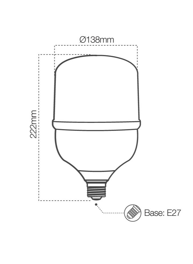 Rafeed RAFEED LED Jumbo Bulb E27 50W 3000K 25000 Hrs (RFE-0277A)  - Image 2