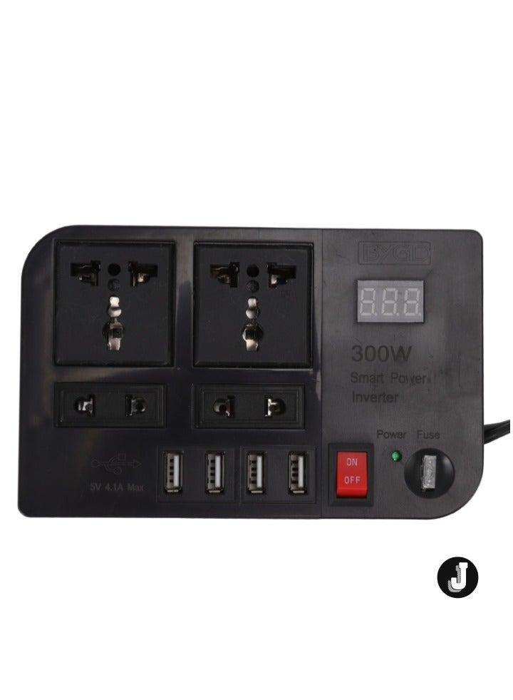 JAJEEK NEW 12V 300W Car Power Converter Inverter, DC to AC for Phone and Devices, Easy Operation Car Inverter - Image 3