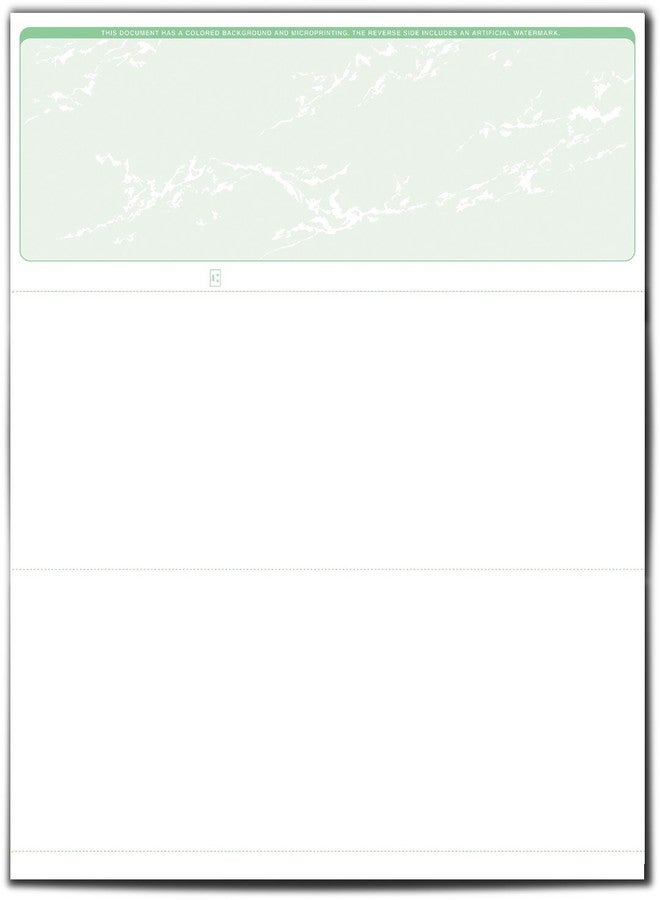 VersaCheck ValueChex - 55 Blank Business Voucher Checks - Light Green Prestige - 55 Sheets Form #1000 - Check on Top - Image 3
