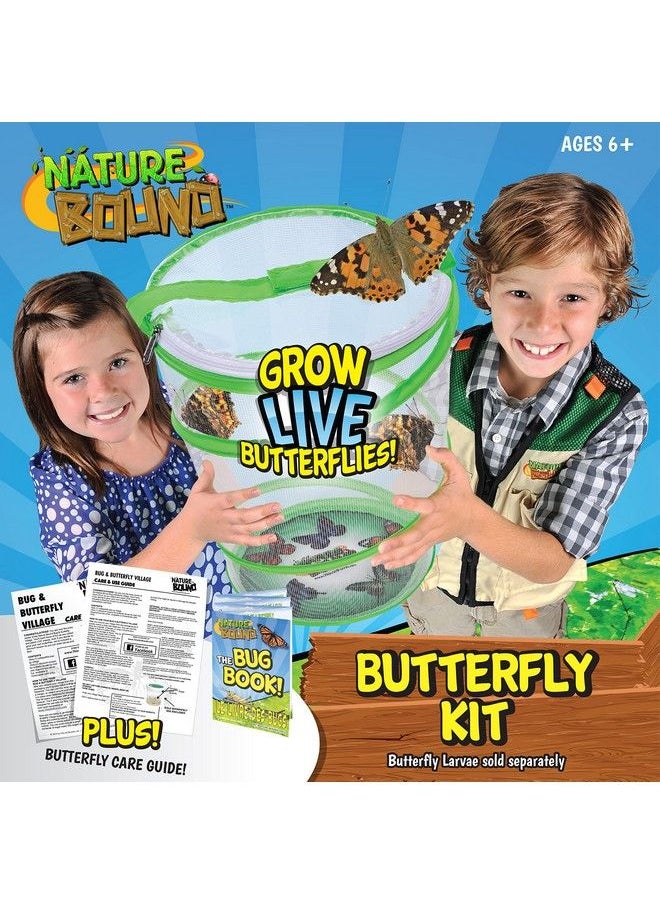 Nature Bound مجموعة زراعة الفراشات مع قسيمة خصم لاسترداد اليرقات لاحقًا للاستخدام في المنزل أو المدرسة، قفص منبثق أخضر بارتفاع 13 بوصة للأولاد والبنات من سن 6 سنوات فما فوق  - Image 4