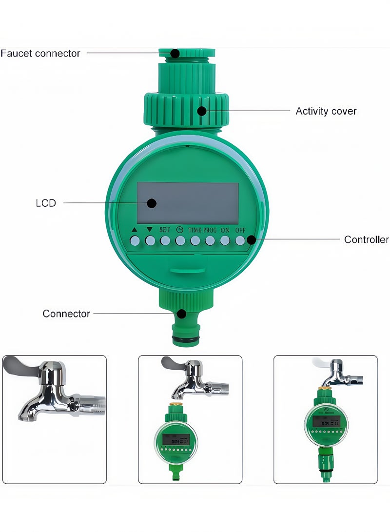 متر30مؤقت جهاز تحكم أوتوماتيكي للري أخضر - Image 4