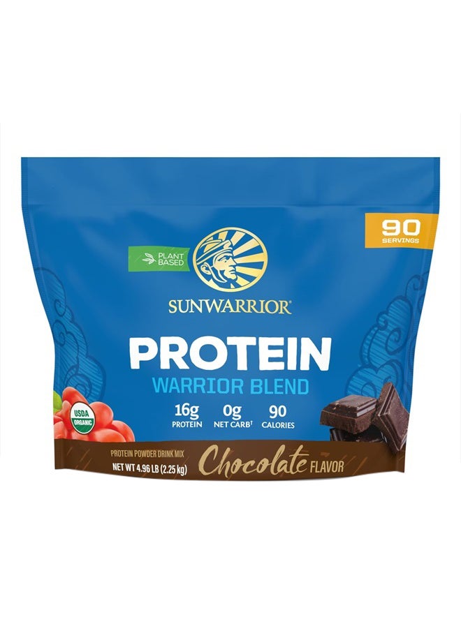Sunwarrior Vegan Organic Protein Powder Plantbased Chocolate 90 Servings  - Image 1