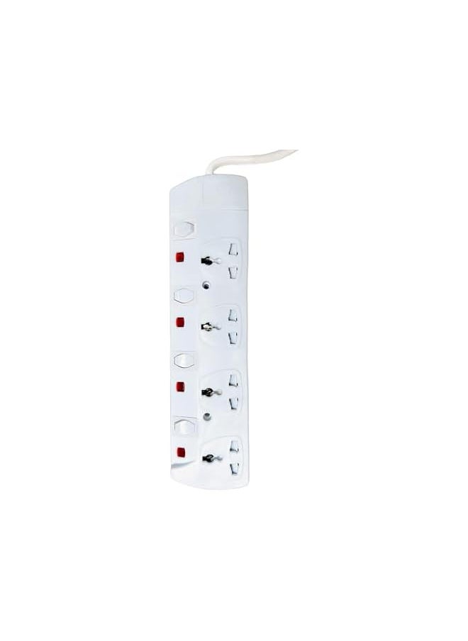 INFLUX INFLUX Extension cord with 4-Outlet and 3M 1mm wire Power Extension with Surge Protector - Durable Power Extension Cable, Extenson with Individual Safety Buttons, Power Strip plug extension for Home  - Image 4