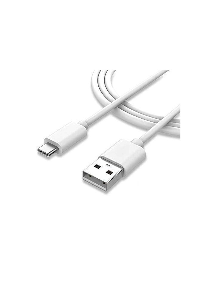 Lynacz Original Original USB-A to Type-C Fast Charging Cable Compatible with Vivo Y200/Y100/Y75/Y73/V27/V25/V21/T2 Series and All Type C model– 18W Quick Charge – 1 Meter – White - Image 1