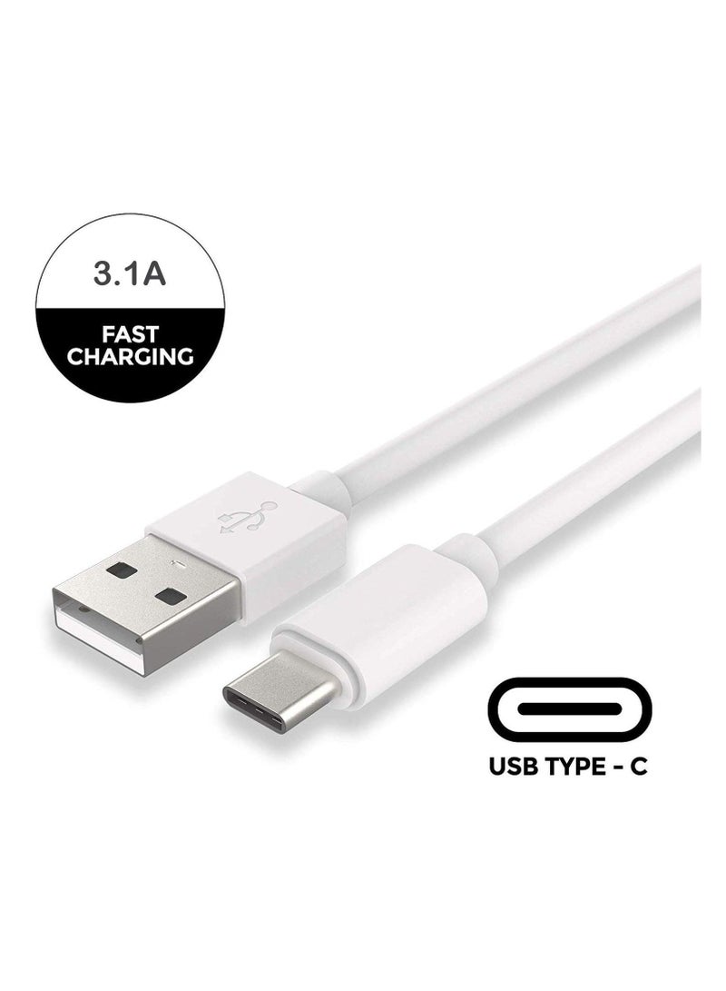 Lynacz Original Original USB-A to Type-C Fast Charging Cable Compatible with Vivo Y200/Y100/Y75/Y73/V27/V25/V21/T2 Series and All Type C model– 18W Quick Charge – 1 Meter – White - Image 3