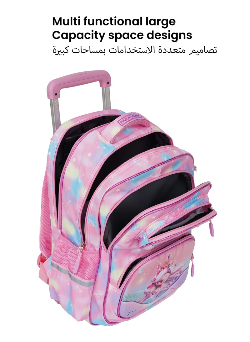 بارا جون Para John KiddoKit 3-in-1 Kids Trolley School Bag Set – 18 inch Rolling Backpack with Lunch Bag & Pencil Case | Cartoon Design | Lightweight & Durable