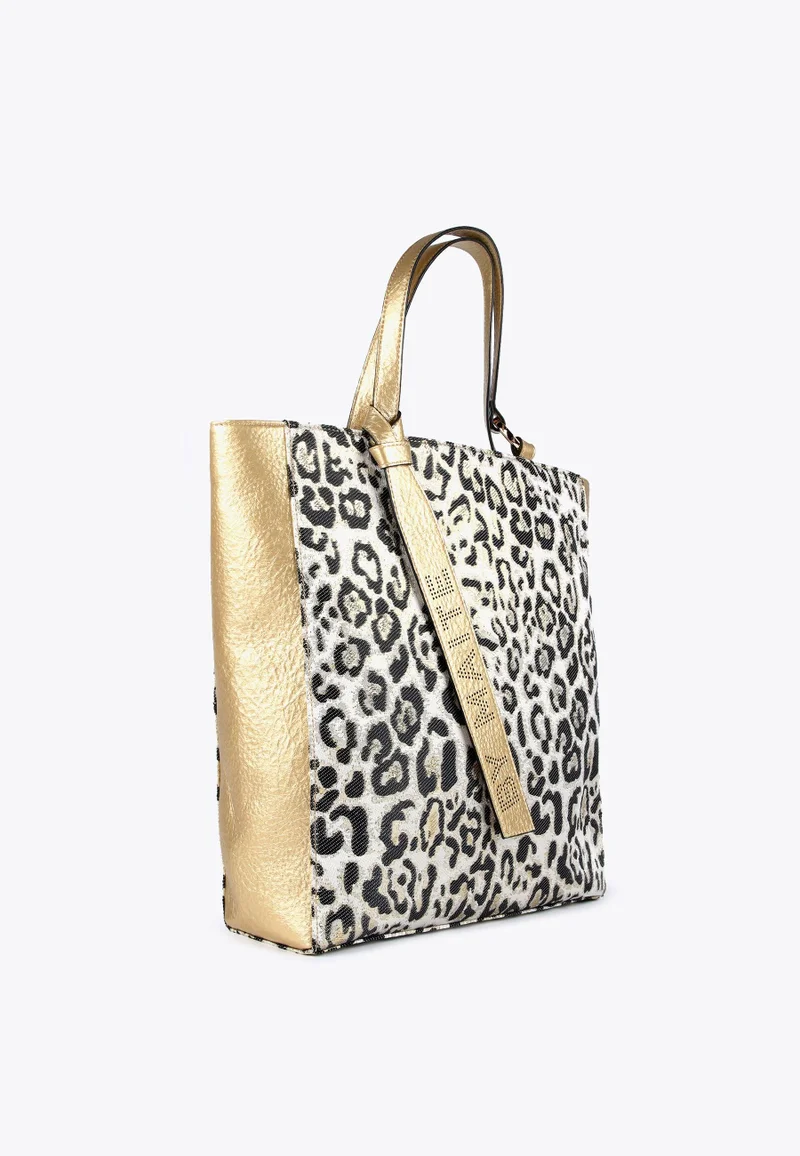 Lola Casademunt Golden animal print tote bag