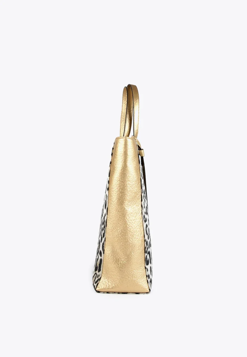 Lola Casademunt Golden animal print tote bag