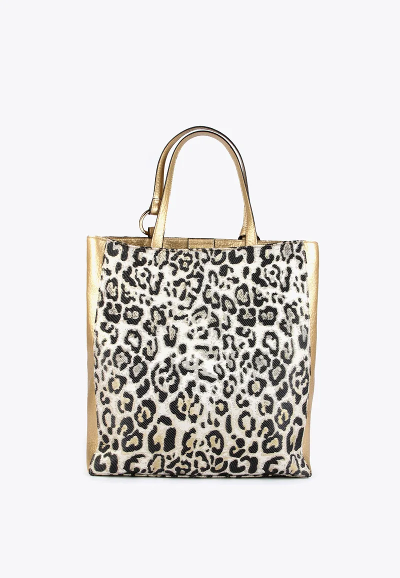 Lola Casademunt Golden animal print tote bag