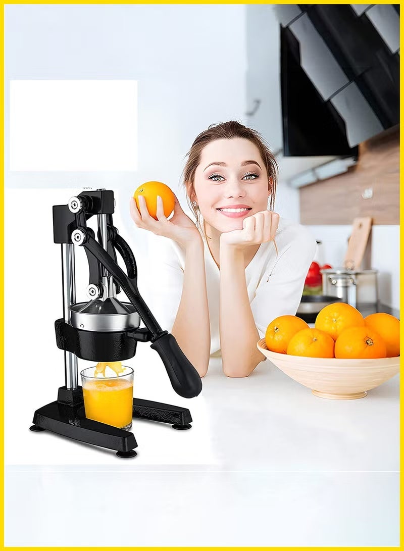 TIGER Professional Manual Citrus Juicer with Lever for Lemons Oranges Limes Grapefruit & Pomegranate – Heavy Duty Stainless Steel Hand Press for Home Kitchens and Commercial Use - Image 1