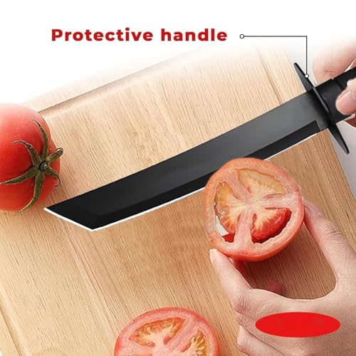 BISONBERG Kitchen Knife/Utility Knives for Kitchen Home & Office Use Ideal for Portable, Travel - Black (Manual) with Mini cooling towel - Image 3