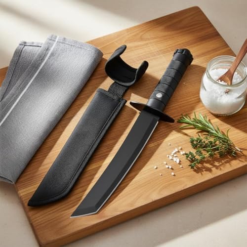BISONBERG Kitchen Knife/Utility Knives for Kitchen Home & Office Use Ideal for Portable, Travel - Black (Manual) with Mini cooling towel - Image 2