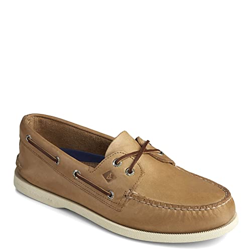 Sperry mens Authentic Original 2-eye Boat Shoe, Oatmeal, 8 Wide US - Image 2
