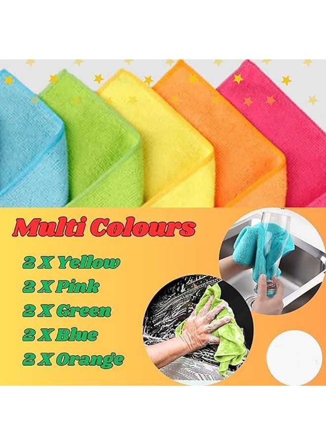 10-Pieces  Multi Purposes Kitchen Towels  Super Absorbent Cleaning Towels  - Image 4
