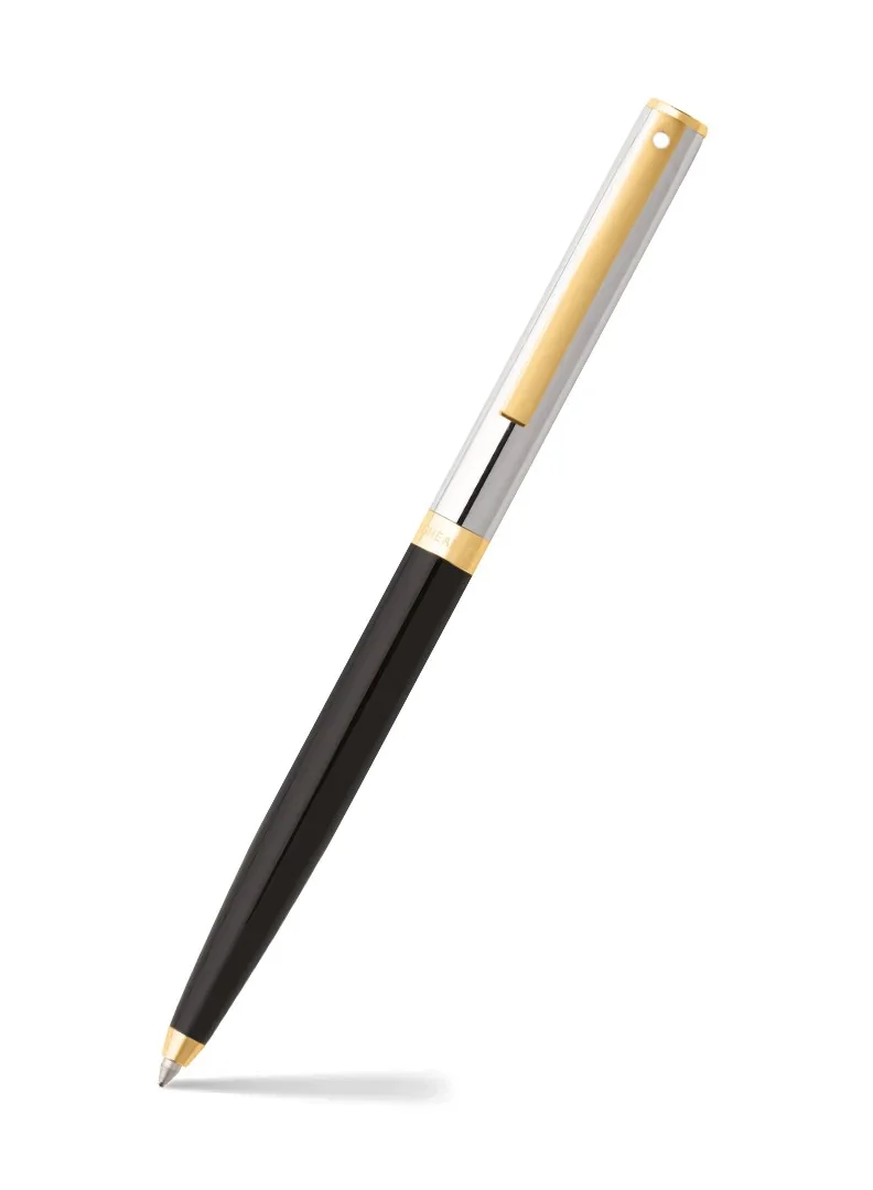 SHEAFFER Sheaffer® SAGARIS 9475 Gloss Black Barrel and Chrome Cap Ballpoint Pen With Gold Tone Trim