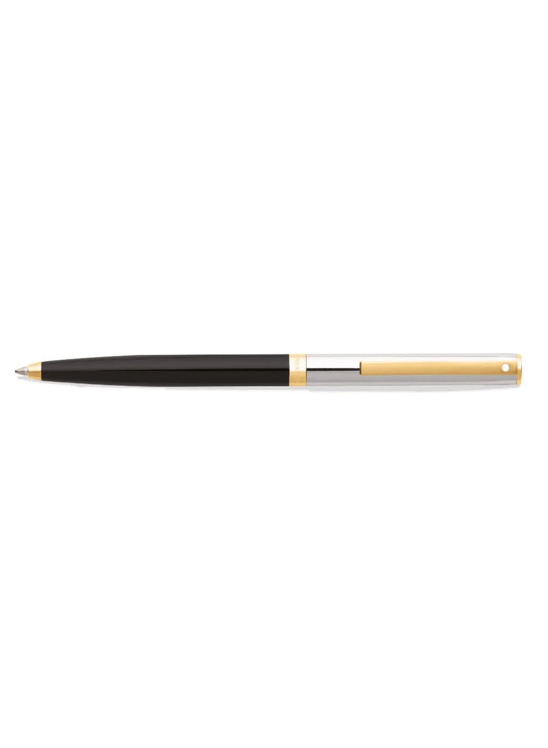 Sheaffer® SAGARIS 9475 Gloss Black Barrel and Chrome Cap Ballpoint Pen With Gold Tone Trim - Image 2
