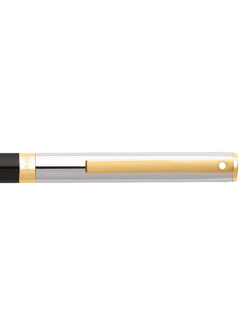 Sheaffer® SAGARIS 9475 Gloss Black Barrel and Chrome Cap Ballpoint Pen With Gold Tone Trim - Image 4