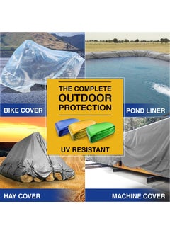 TUFFPAULIN TUFFPAULIN Plastic 15Ft X 15Ft 120 Gsm Silver Tarpaulin Tirpal Tadpatri Tharpai Thadika Extra Strong Reinforced Eyelets Uv Resistant 100 Waterproof Virgin 6 Layer Mlcl 3D Rib Technology1 No  - Image 3