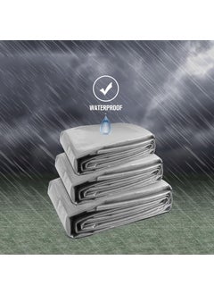 TUFFPAULIN TUFFPAULIN Plastic 15Ft X 15Ft 120 Gsm Silver Tarpaulin Tirpal Tadpatri Tharpai Thadika Extra Strong Reinforced Eyelets Uv Resistant 100 Waterproof Virgin 6 Layer Mlcl 3D Rib Technology1 No  - Image 5